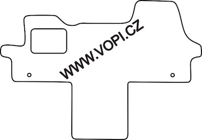 Teppich für die Kabine des Citroen Jumper Wohnmobil mit Befestigung 2006 - 2014 Carfit Mit Stück zwischen den Sitzen (1358)